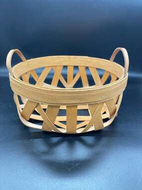 Henn Open Weave Basket with Handles 9.5”